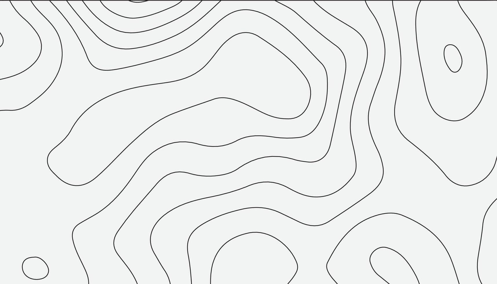 Minimalist Topographic Map Background. Abstract Contour Line Art in Monochrome vector
