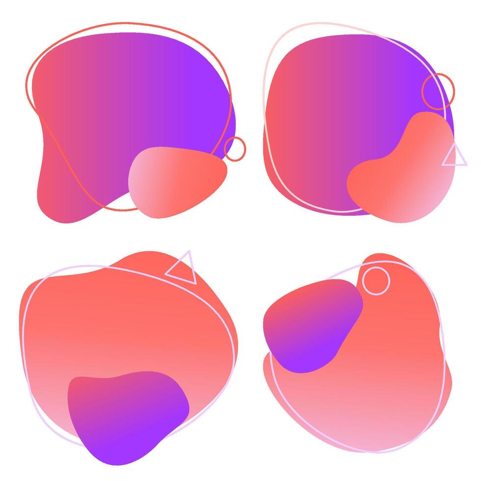 gradient liquid shapes vector