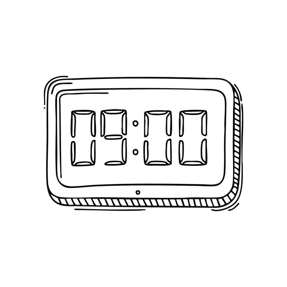 A digital clock displaying the number 900 vector