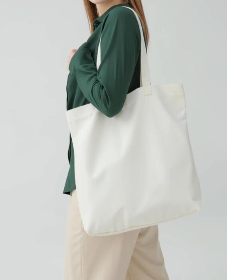 Blank Eco Tote Bag Mockup for Branding and Customization photo