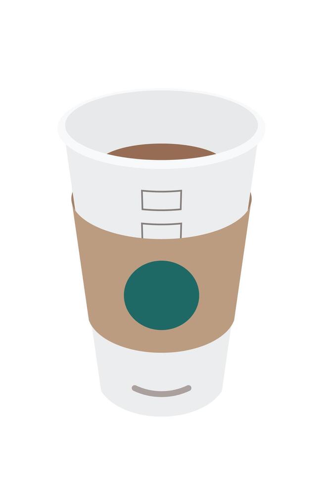 A paper cup for coffee to go. vector