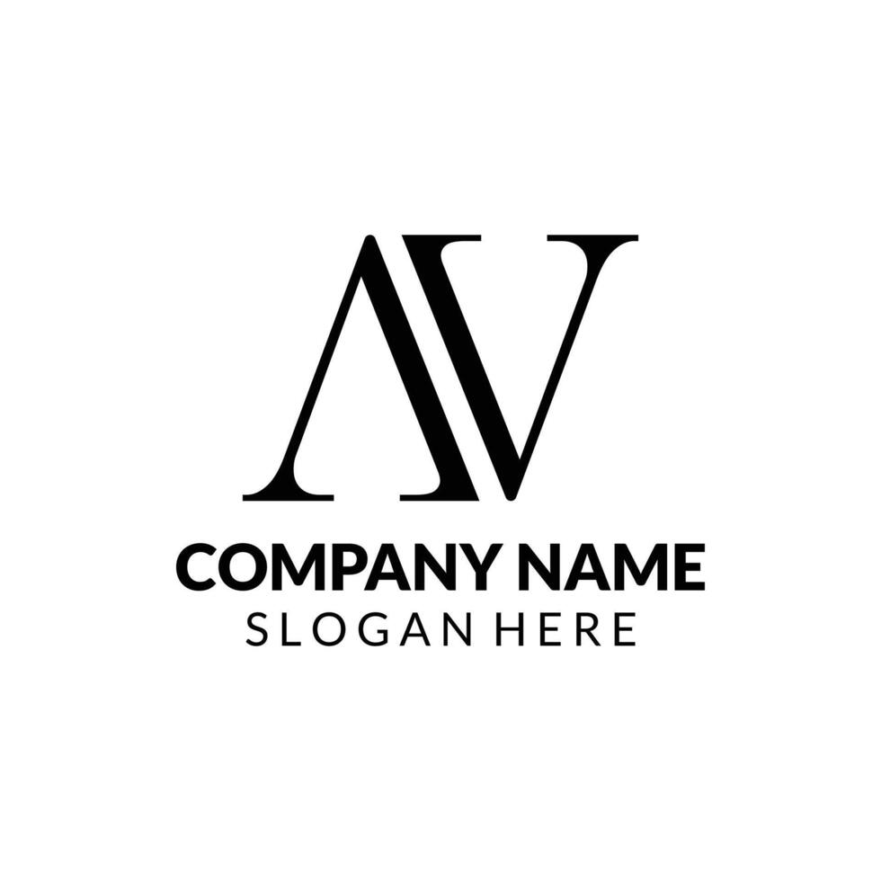 AV Letter Logo Design Template vector