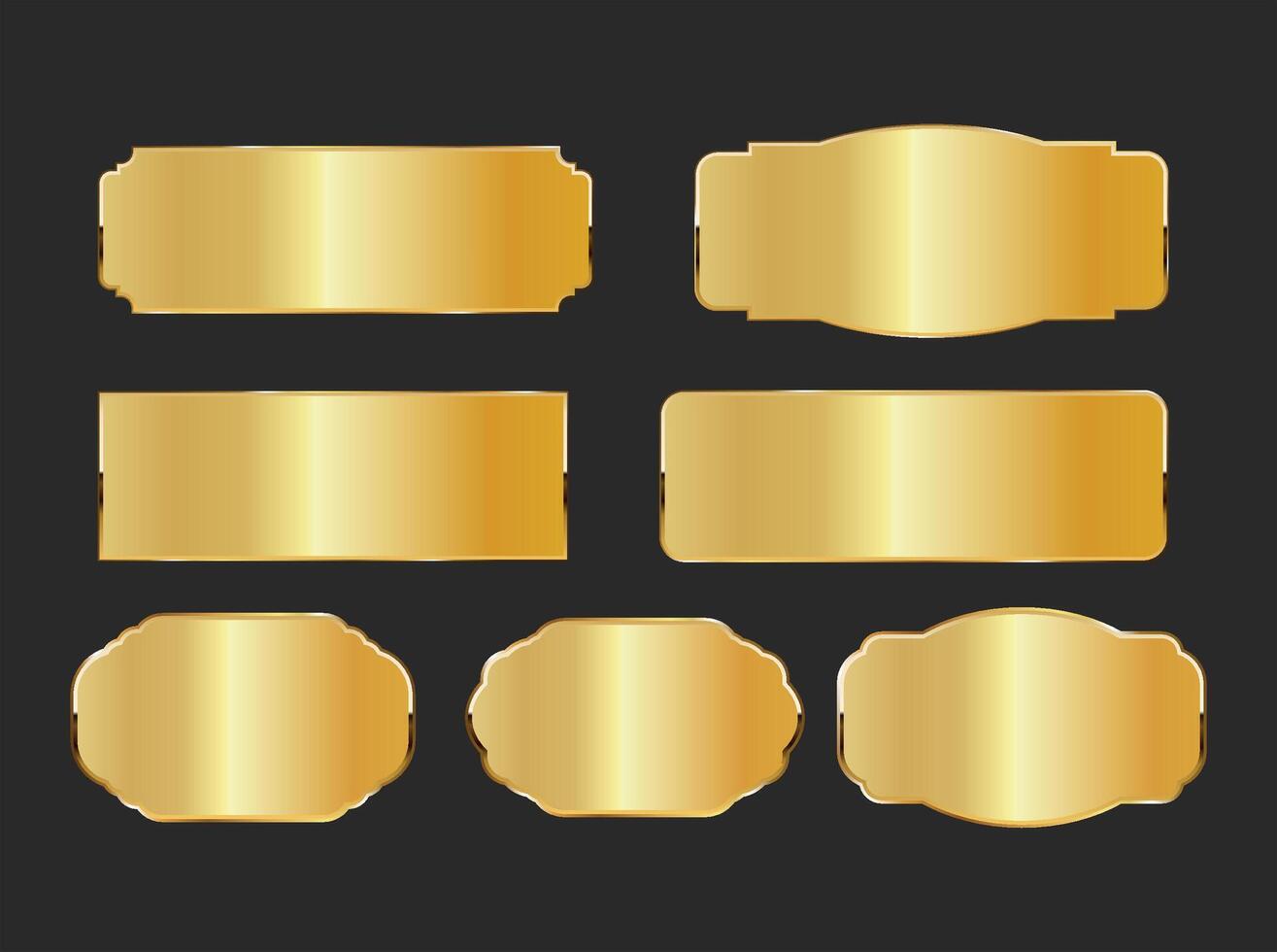 Luxury VIP golden labels premium tags quality stamps and stickers, vector