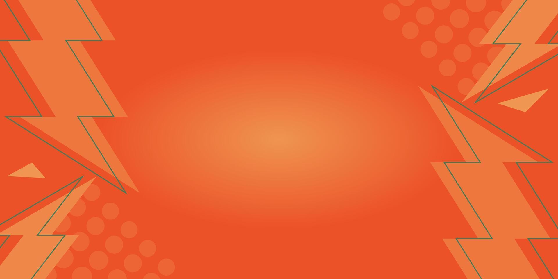 Orange abstract background with lightning pattern. with empty space for text. perfect for your design projects vector
