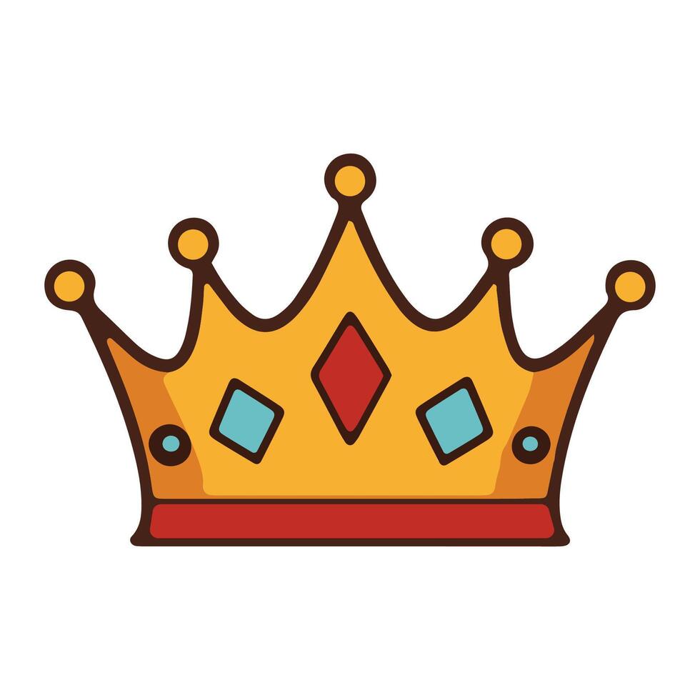 The golden crown isolated on white background vector