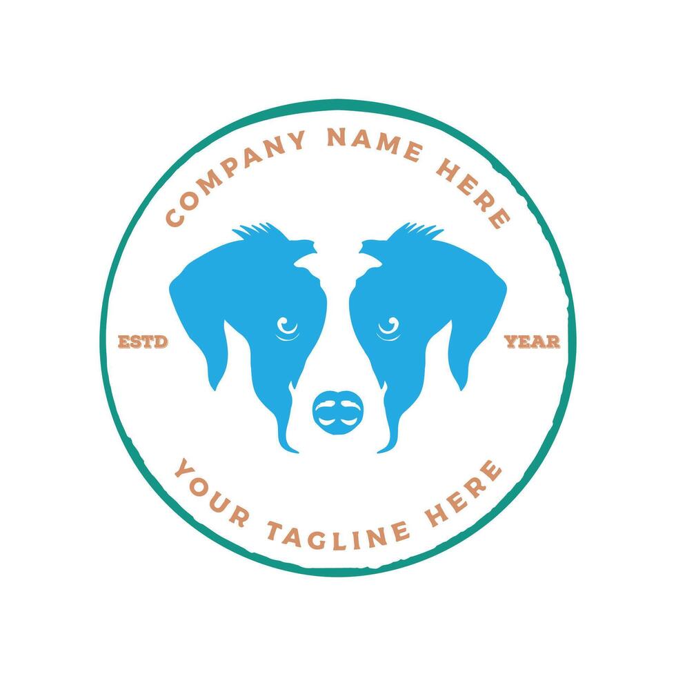 Vintage Retro Beagle Dog Head Face Logo for Pets Veterinarian Badge Label vector