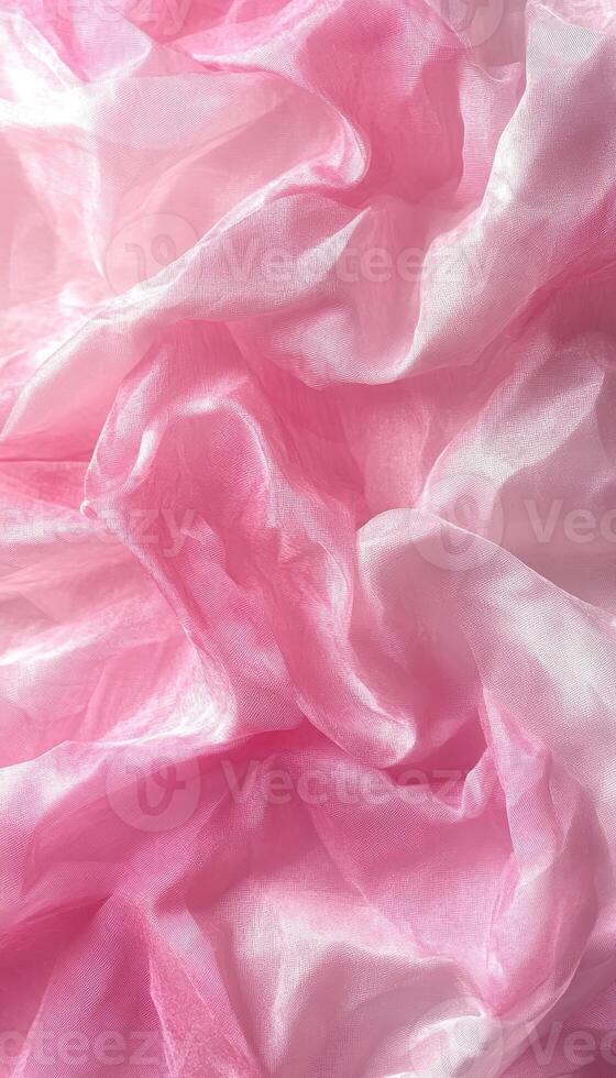 Abstract Background, Delicate Pink and White Fabric with Elegant, Minimalist Design and Gentle Waves photo