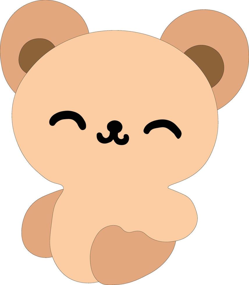 A cartoon bear with a smile on its face vector