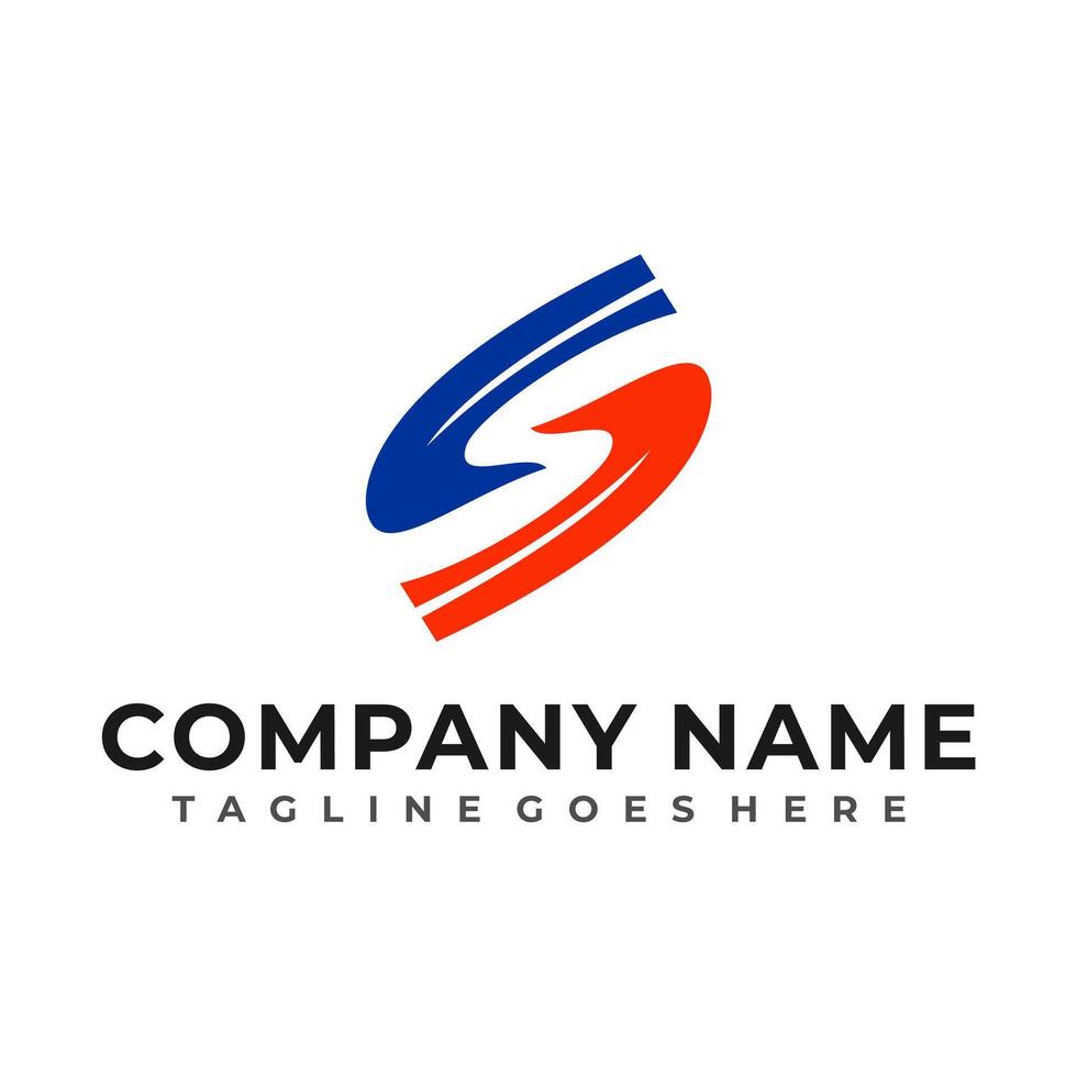 A logo design for a company that uses the letter s vector