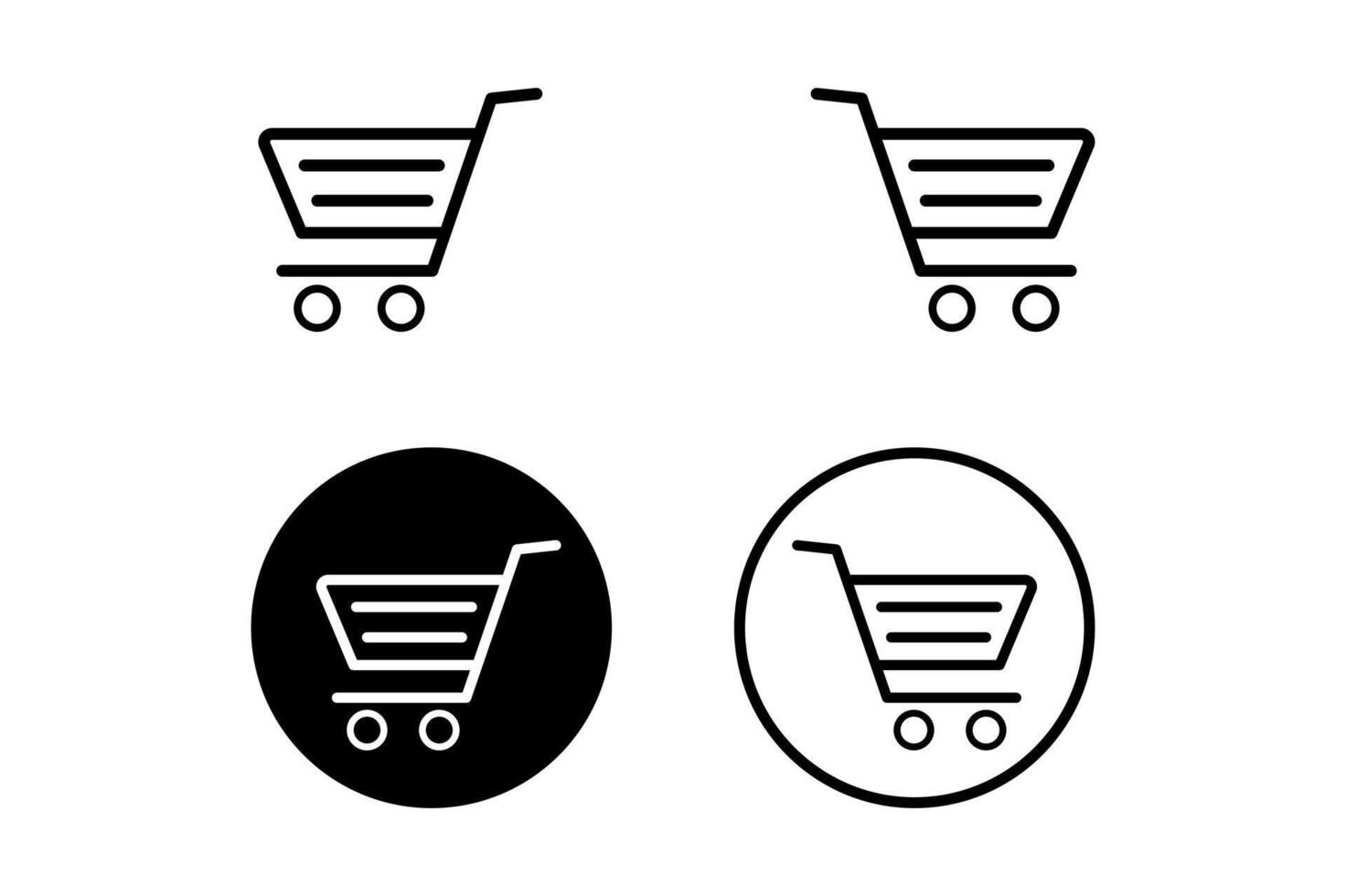 Online Shopping Cart Icon Set, shopping cart, cart icon, shopping basket, trolley icon vector