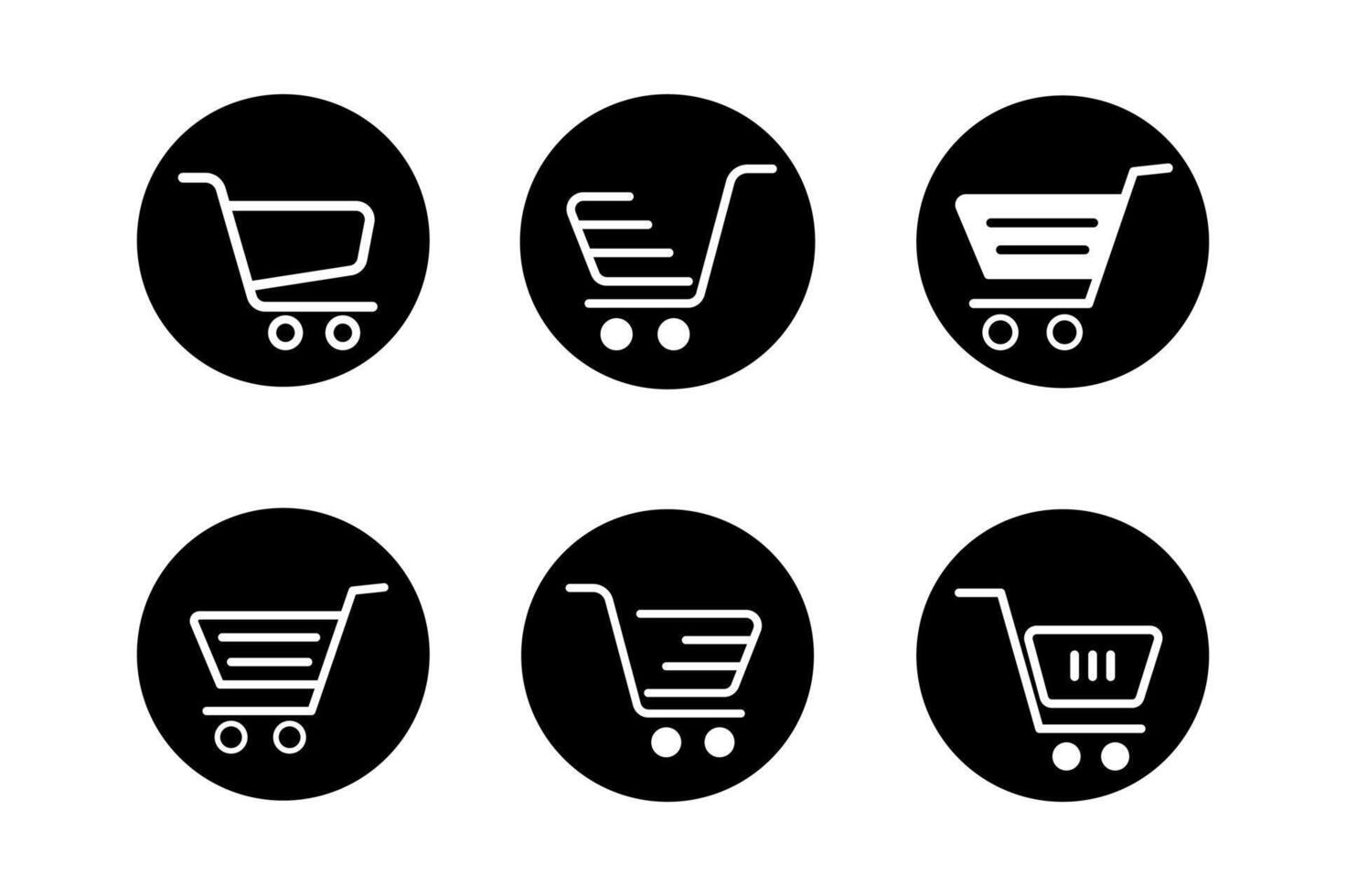 Shopping Cart Icon Set, shopping cart, cart icon, shopping basket, trolley icon vector