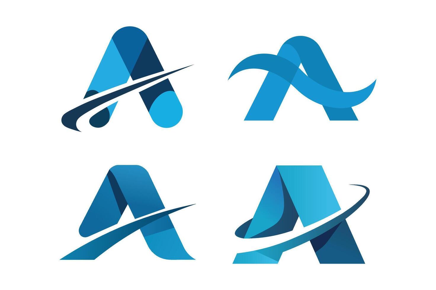 Iconic Business Identity Letter A Logo Sets, corporate identity logo, business logo , company identity, startup business logo vector