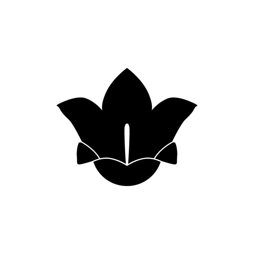 Silhouette of the Floral Emblem of Sweden, Swedish Bell, Campanula rotundifolia, Harebell, small bluebell, can use for Logo, Apps, Pictogram, Emblem, Ornate, Decoration, or Grpahic Design, Editable vector