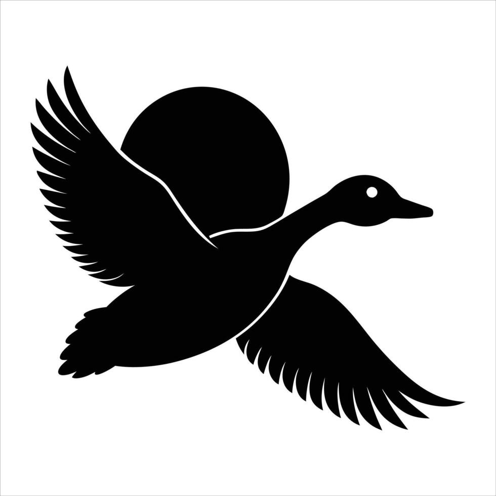 Ducks Flying Wings Spread vector