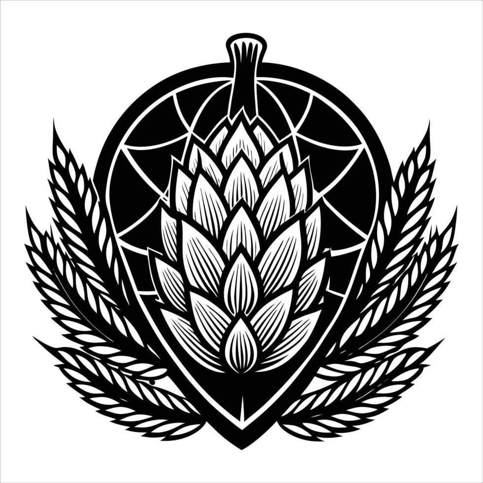 Hops And Barley vector