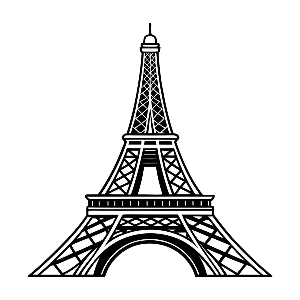 Eiffel Tower Minimalist vector