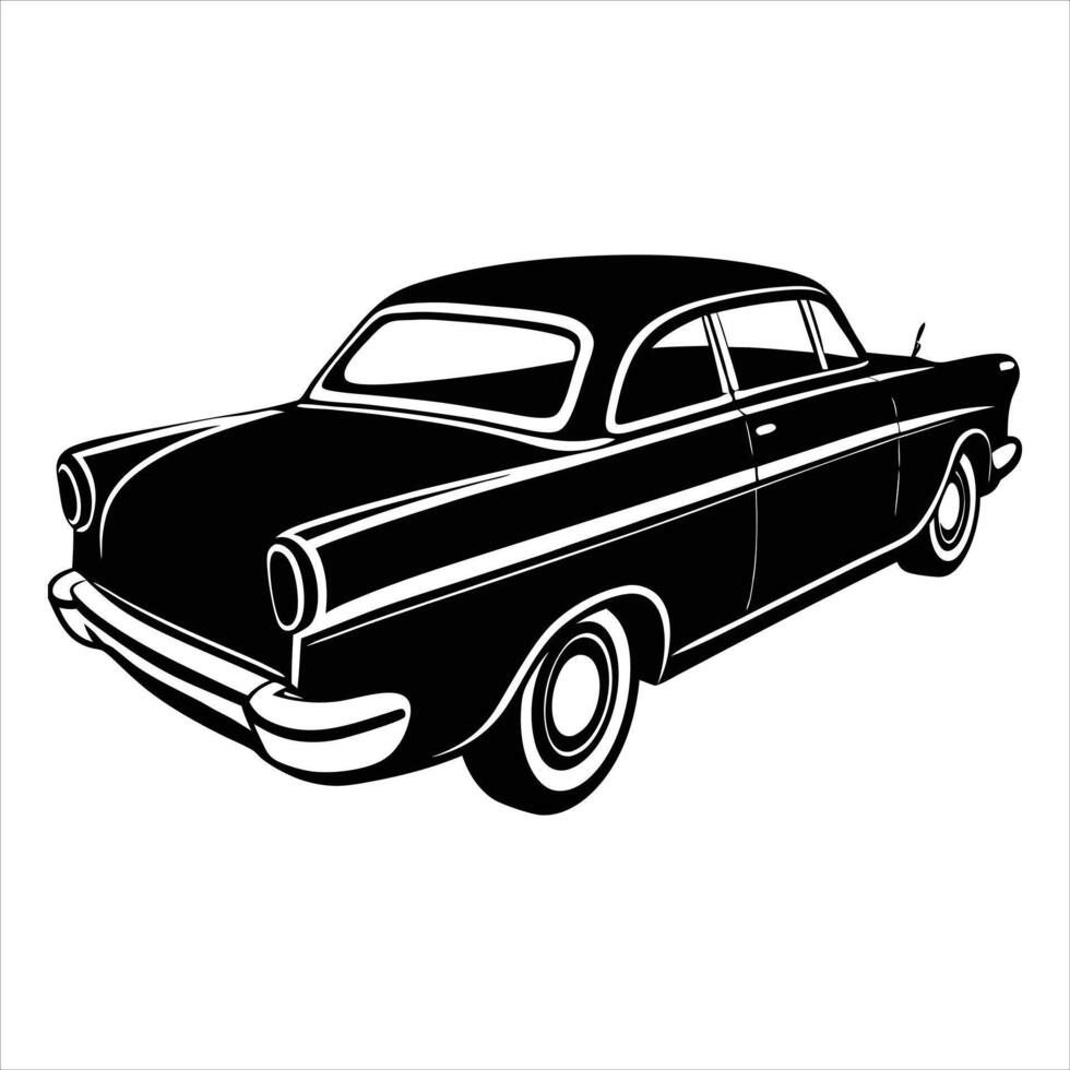 ASleek Black Car Model Illustrated vector