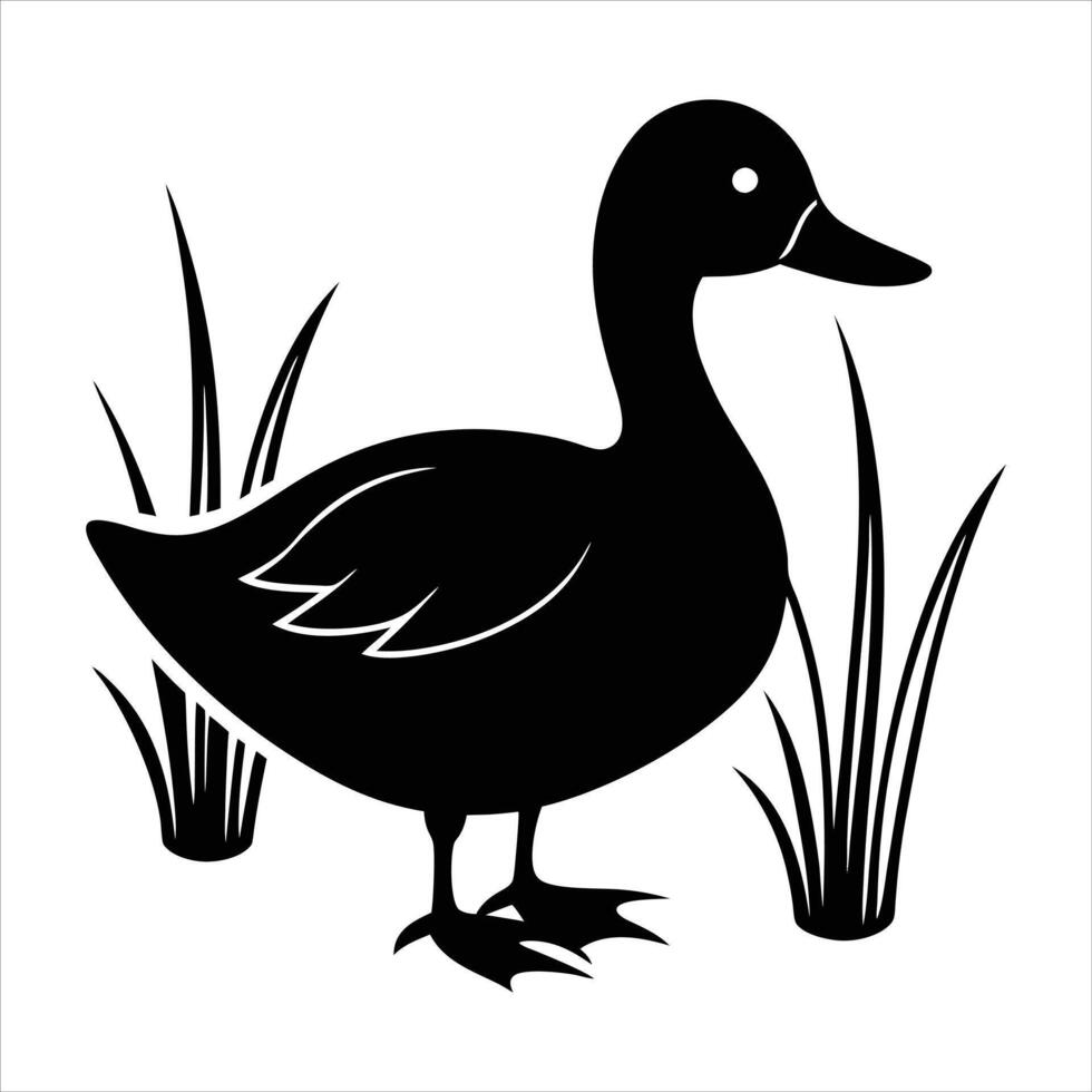 A duck standing tall vector