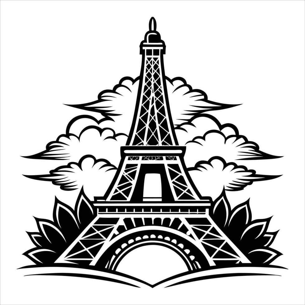 Eiffel Tower Cartoon vector