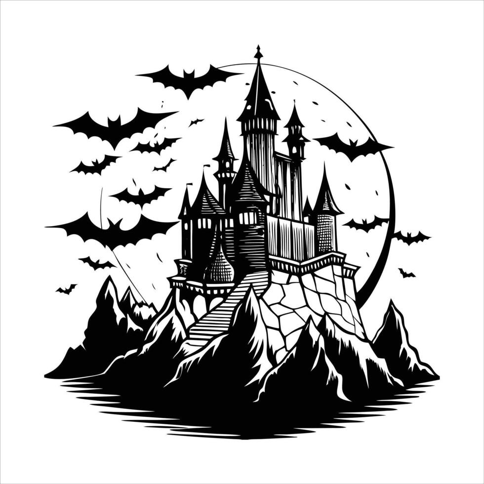 Haunted Medieval Castle vector
