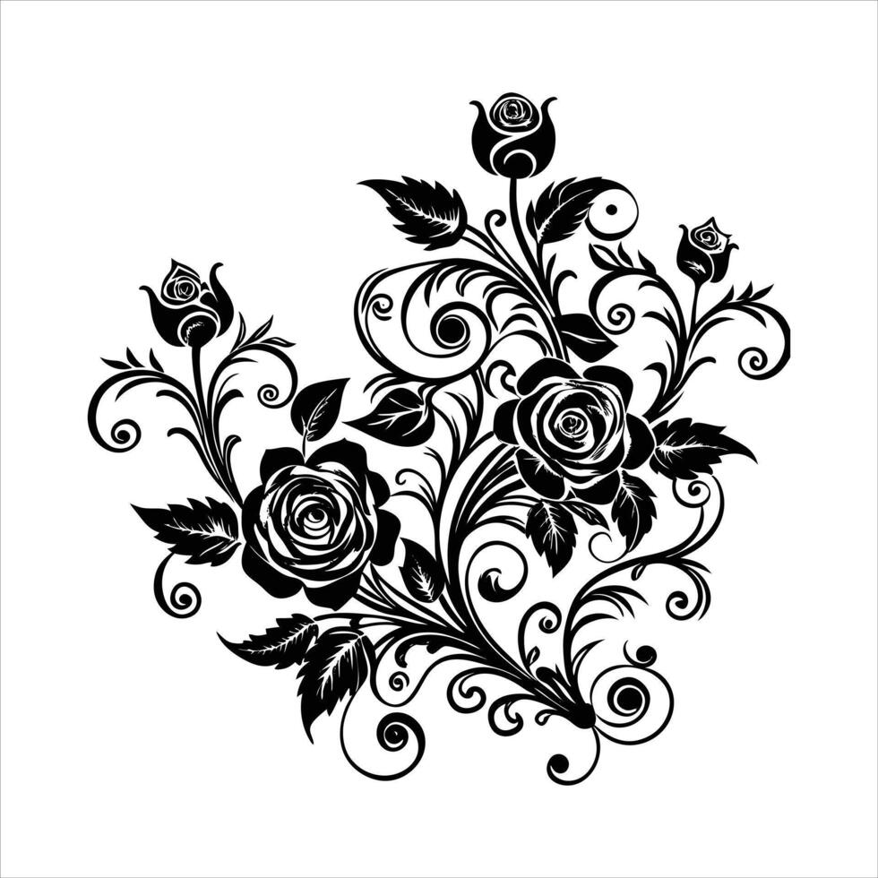 Exclusive rose flower vector