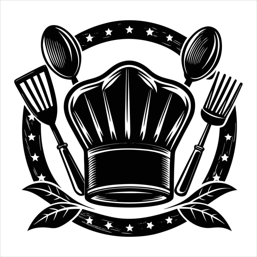 Minimalist Chef Hat vector