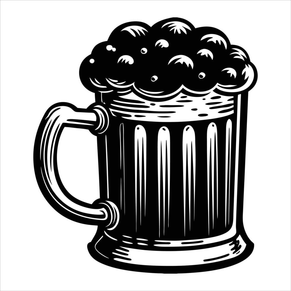 Frothy Beer Mug vector