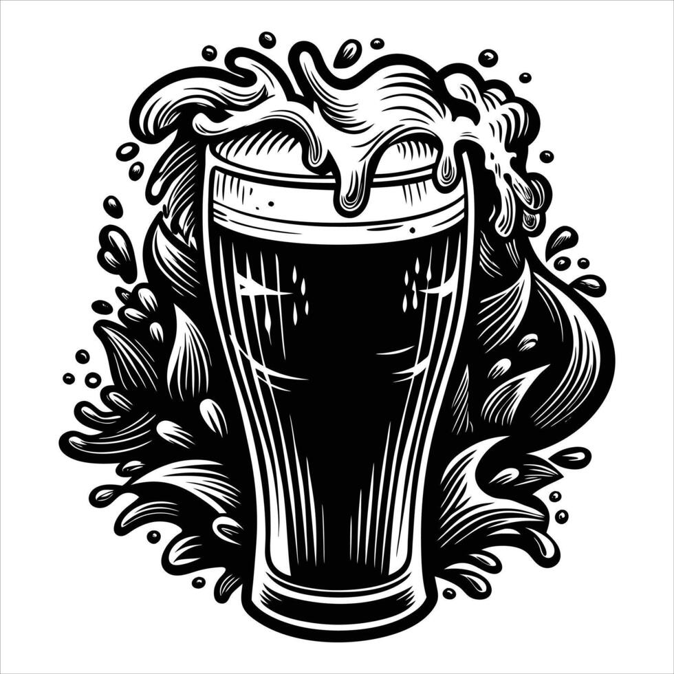 Beer With Foam vector