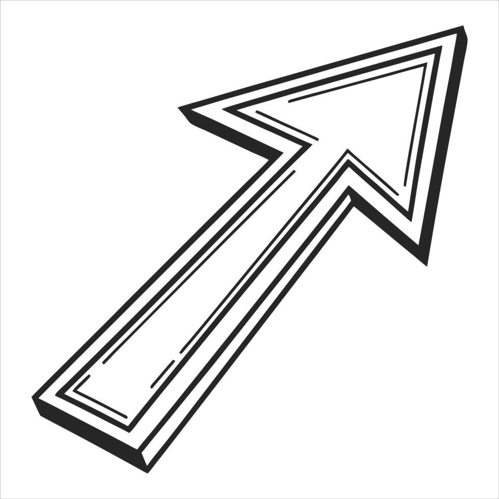 Black White Arrow vector