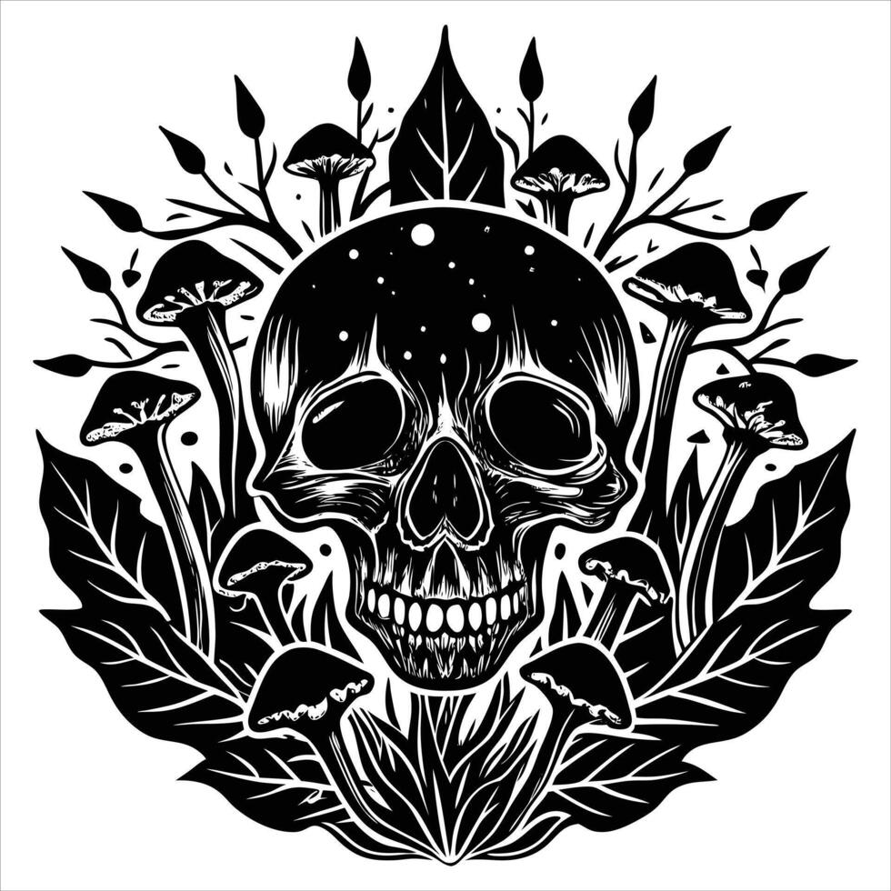 Melting Skull Tattoo vector