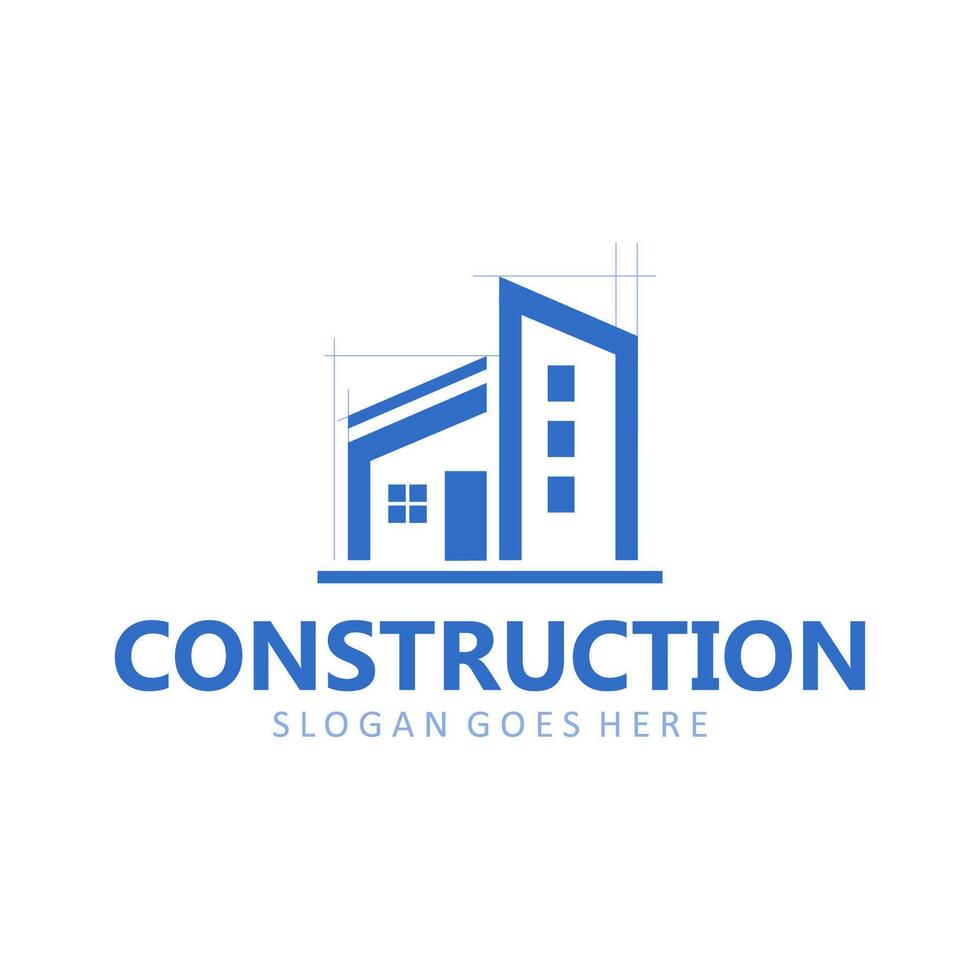 Custom home construction logo design vector