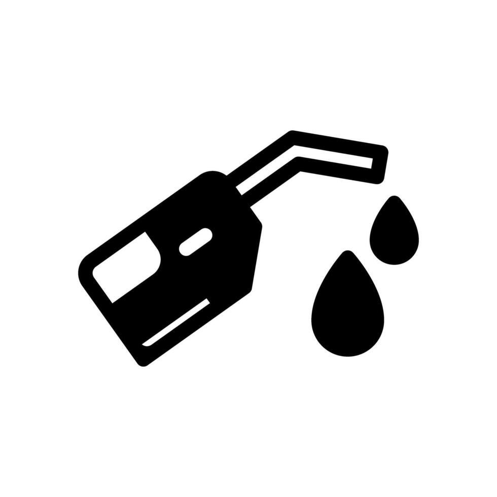 Icon Semi Solid gas pump station. Renewable energy, ecology and energy alternative. Solid Black icon concept vector
