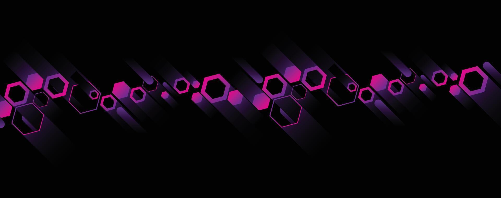 Abstract hexagon geometric technology and science background vector