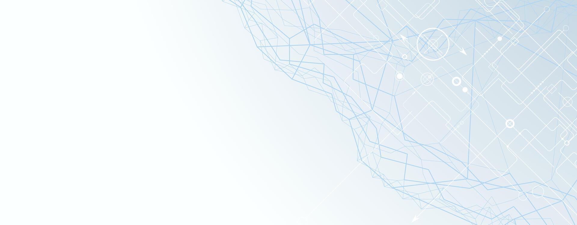 Digital worlds shaped by simplicity. Abstract technology background vector