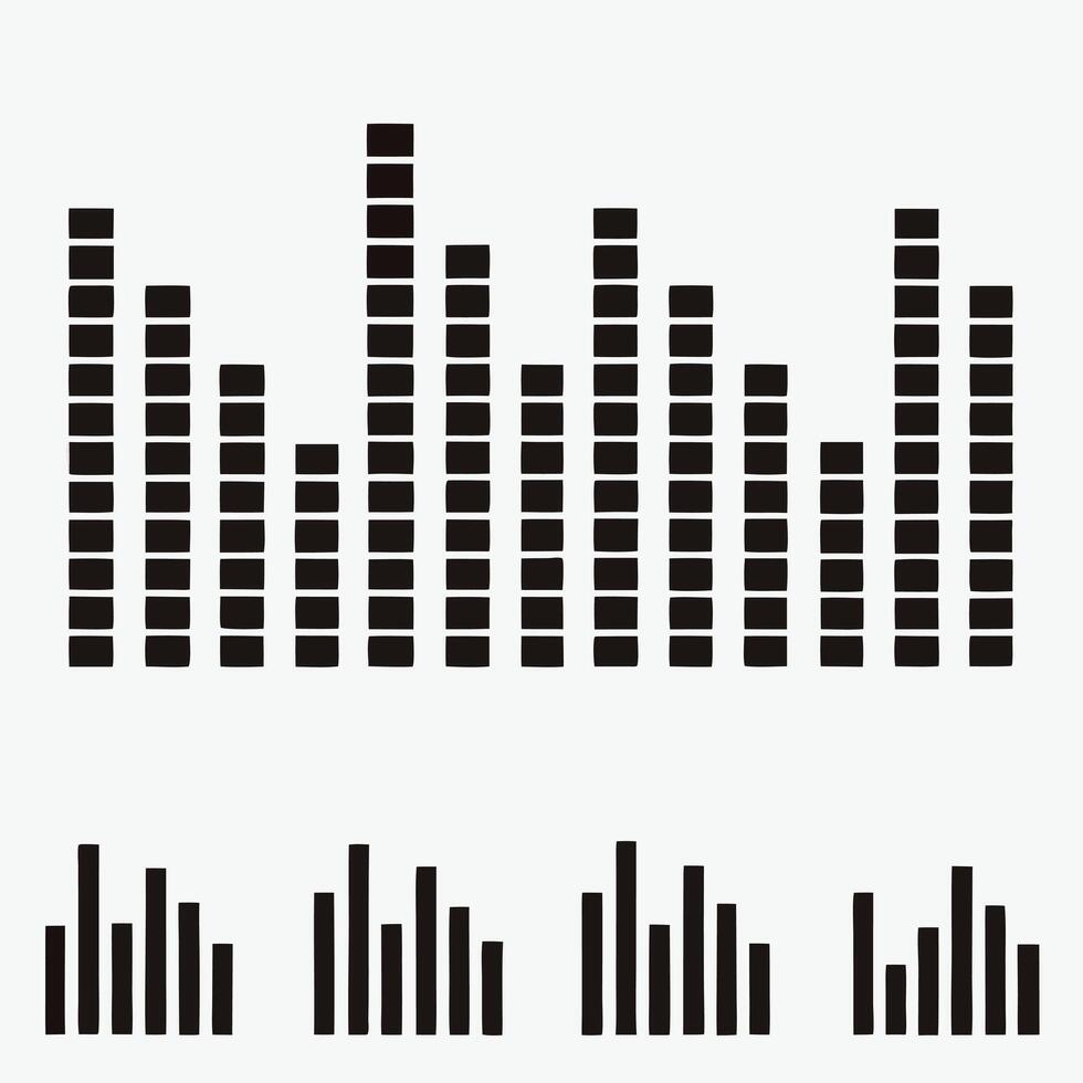 Sound waves icon set design. vector