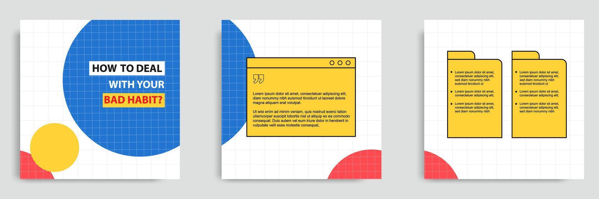 Social media tips, trick, did you know post banner layout template with geometric pattern background and folder bubble message design element in colorful fun color. vector