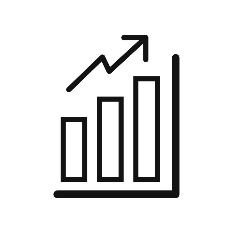 Report Graph Icon showing business growth and financial success vector