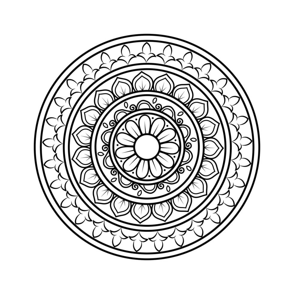Spiritual Mandala Pattern with Meditation and Mindfulness Influence vector