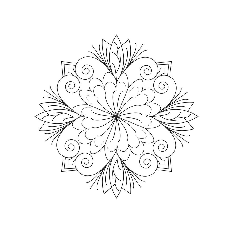 Mandala Illustration with Minimal Aesthetic for Digital and Print Designs vector