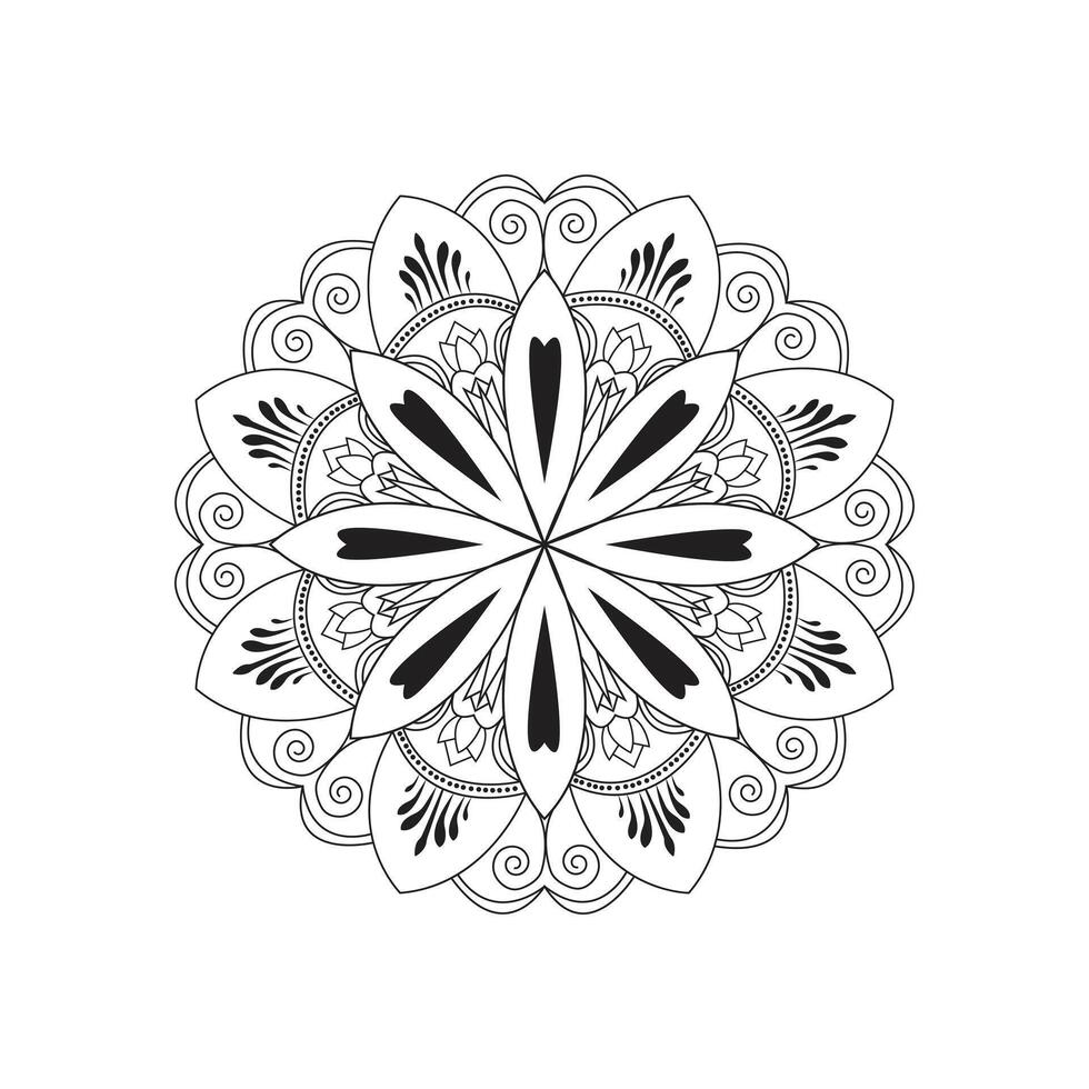 Beautiful Mandala Art with Minimal Design for Meditation and Relaxation vector