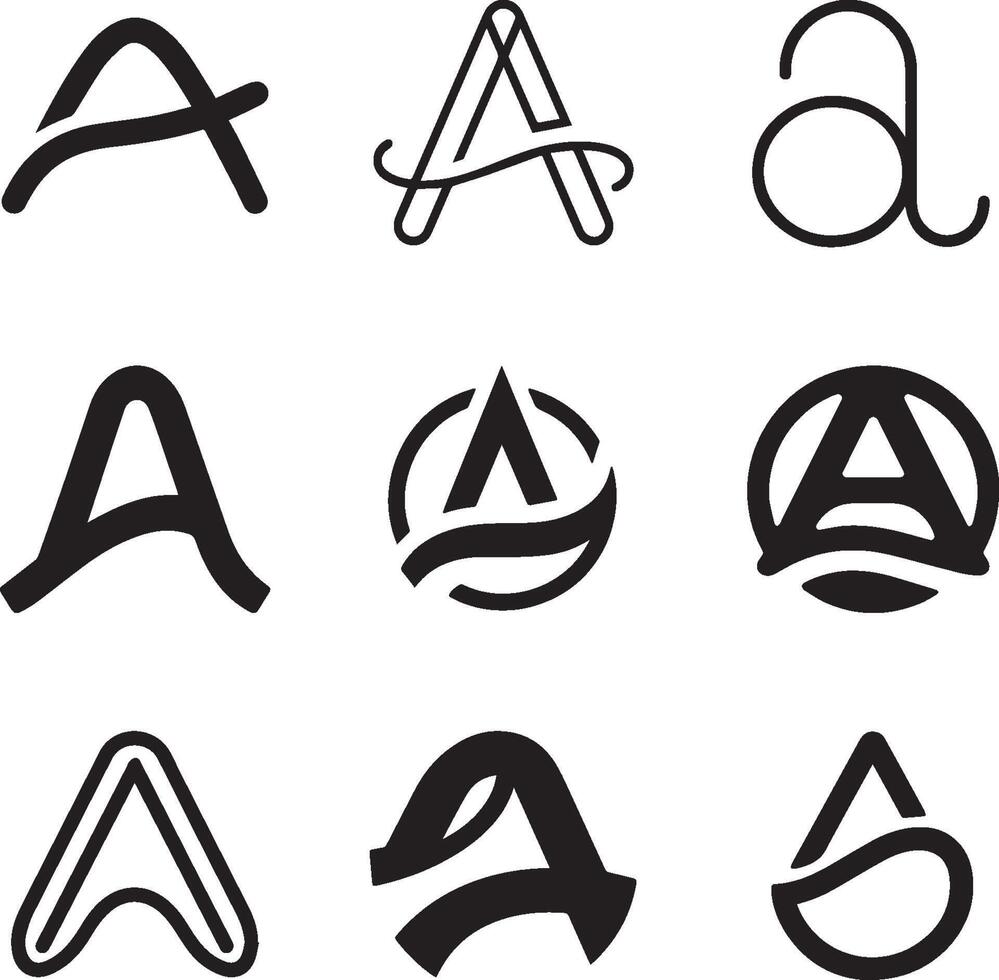 Creative letter a logo design vector