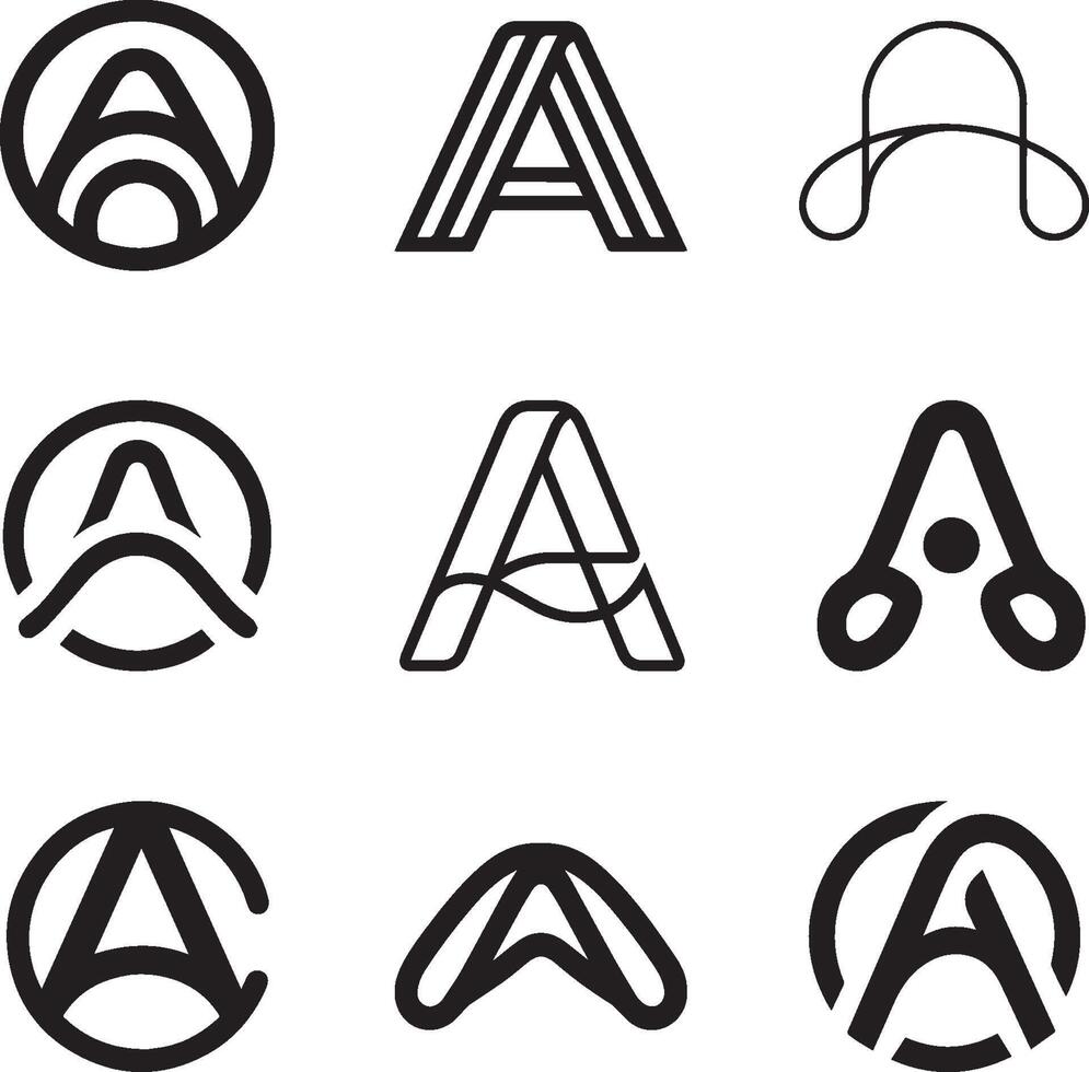 Creative letter a logo design template vector