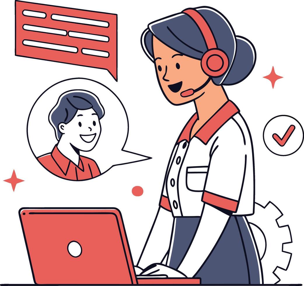 Call Center Illustration vector