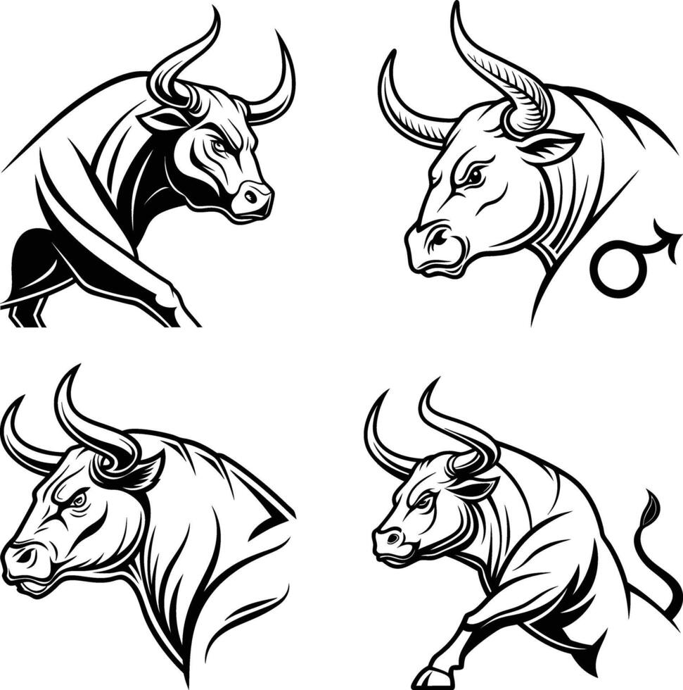 Bull Silhouette Bull Head vector