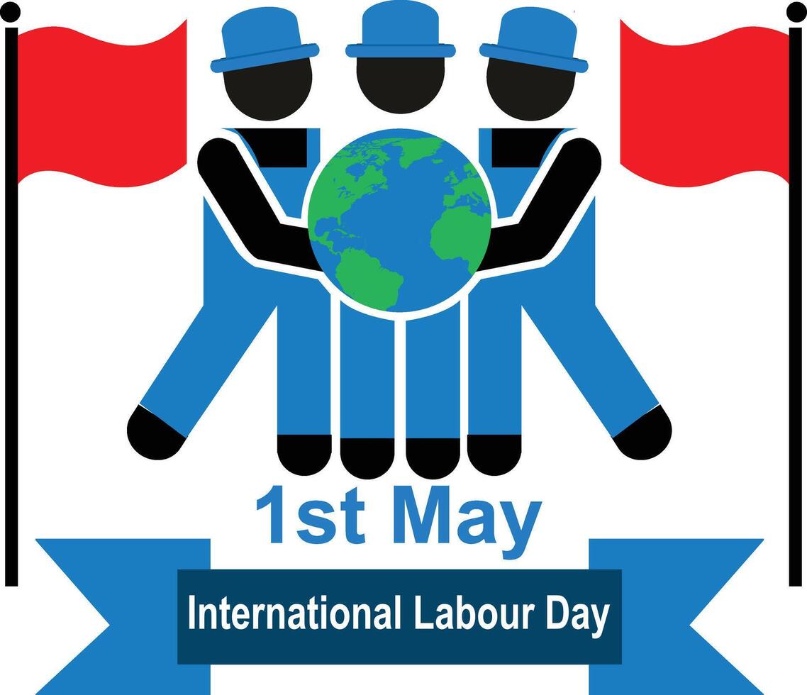 1st May International Labour Day Illustration.eps vector
