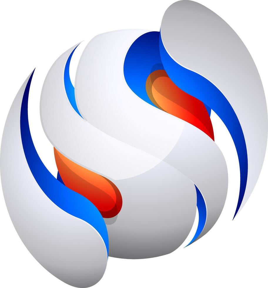 Shiny silver orb with letter S vector