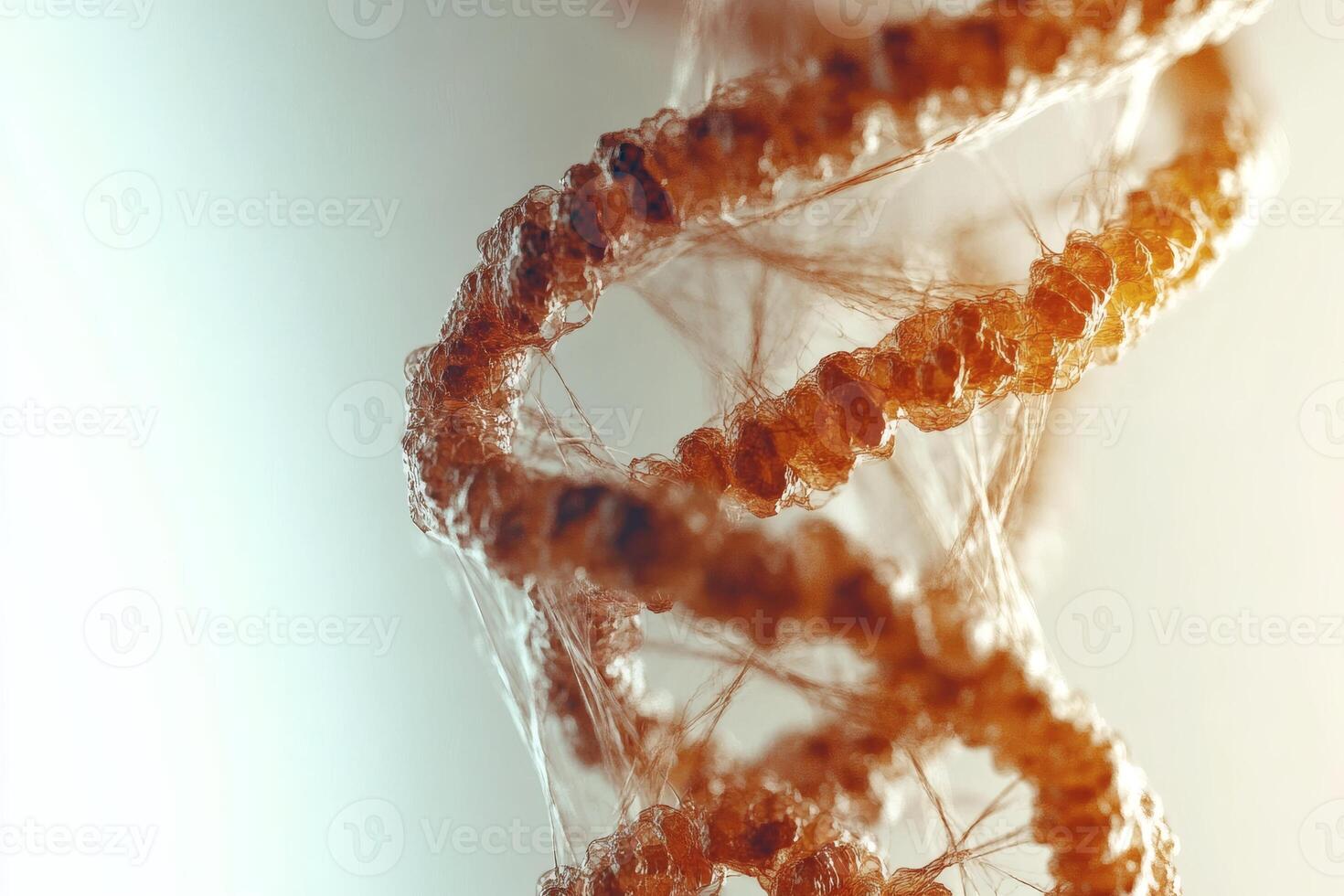 Close-up of intricate DNA helix - photo