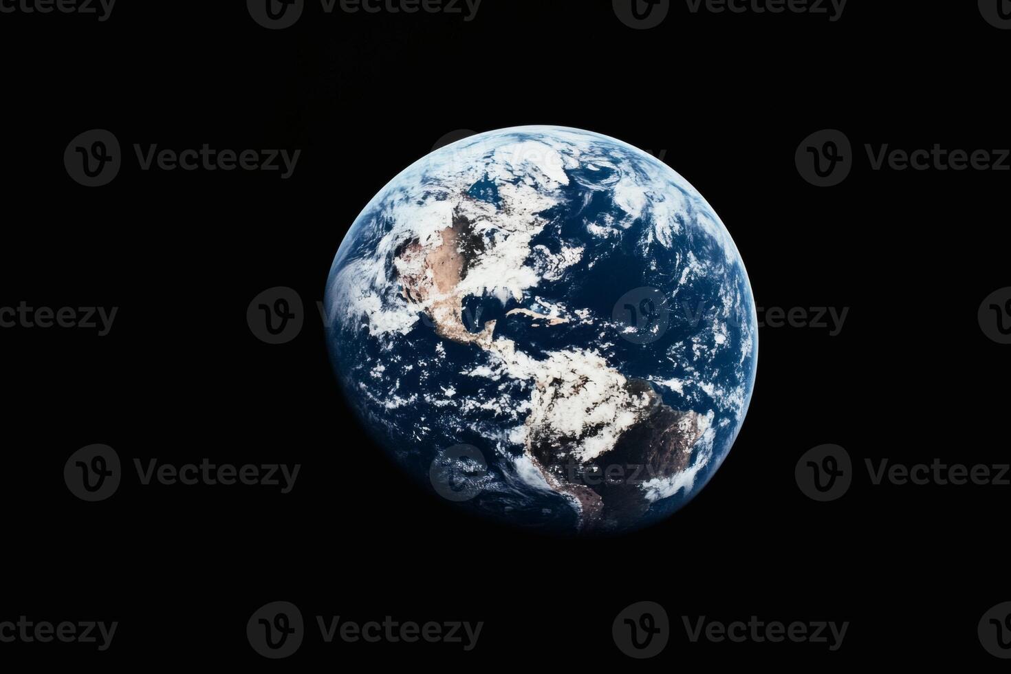 Earth seen from space during daylight hours photo