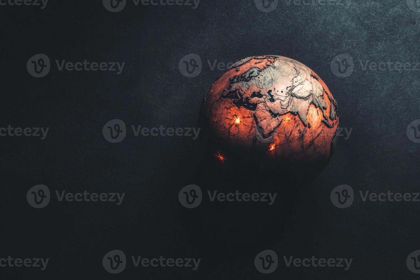 Contrasting beauty of a burning globe. photo