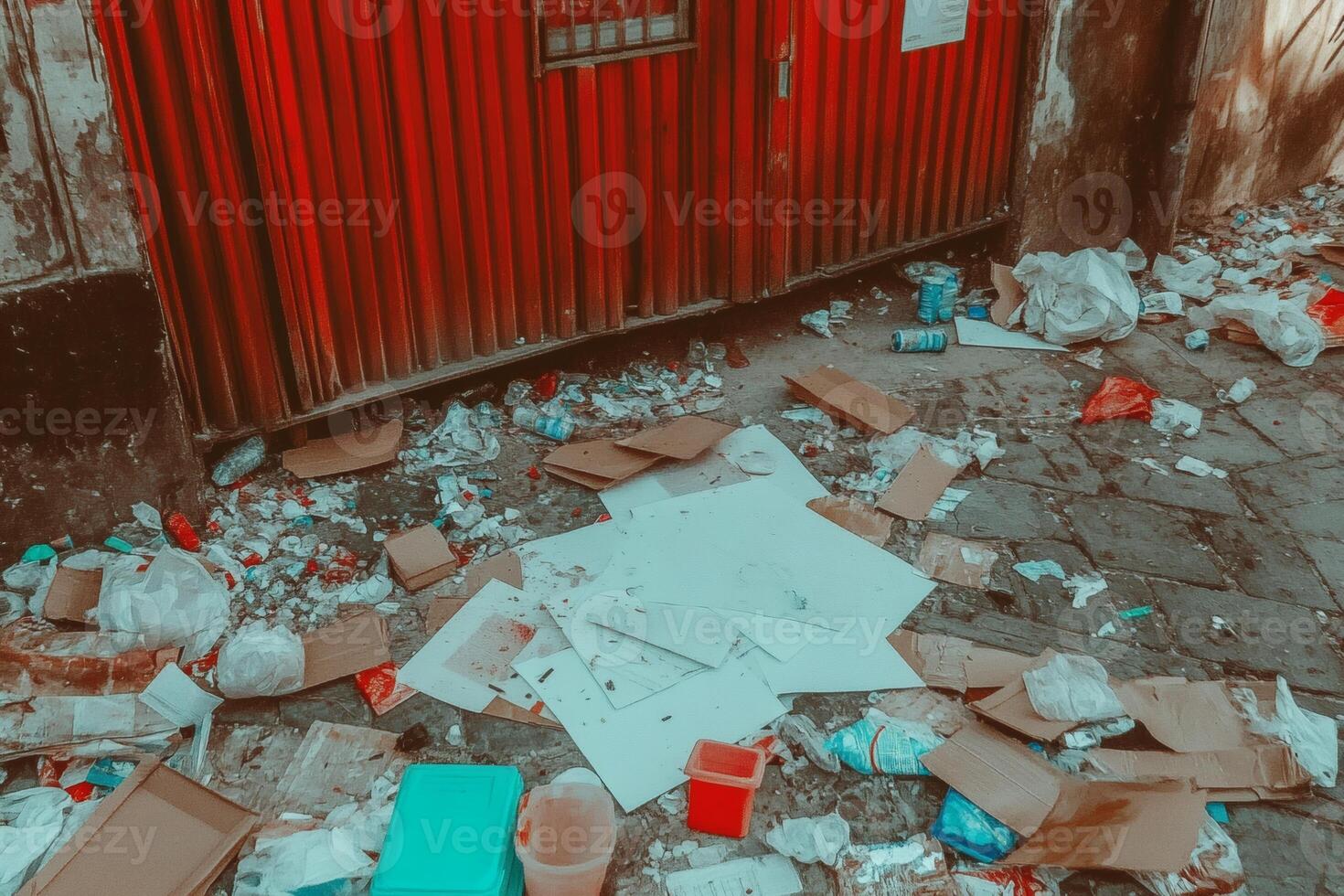 Urban waste disposal reveals hidden stories. photo